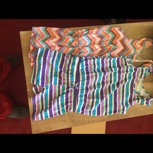 2 Faded glory rompers